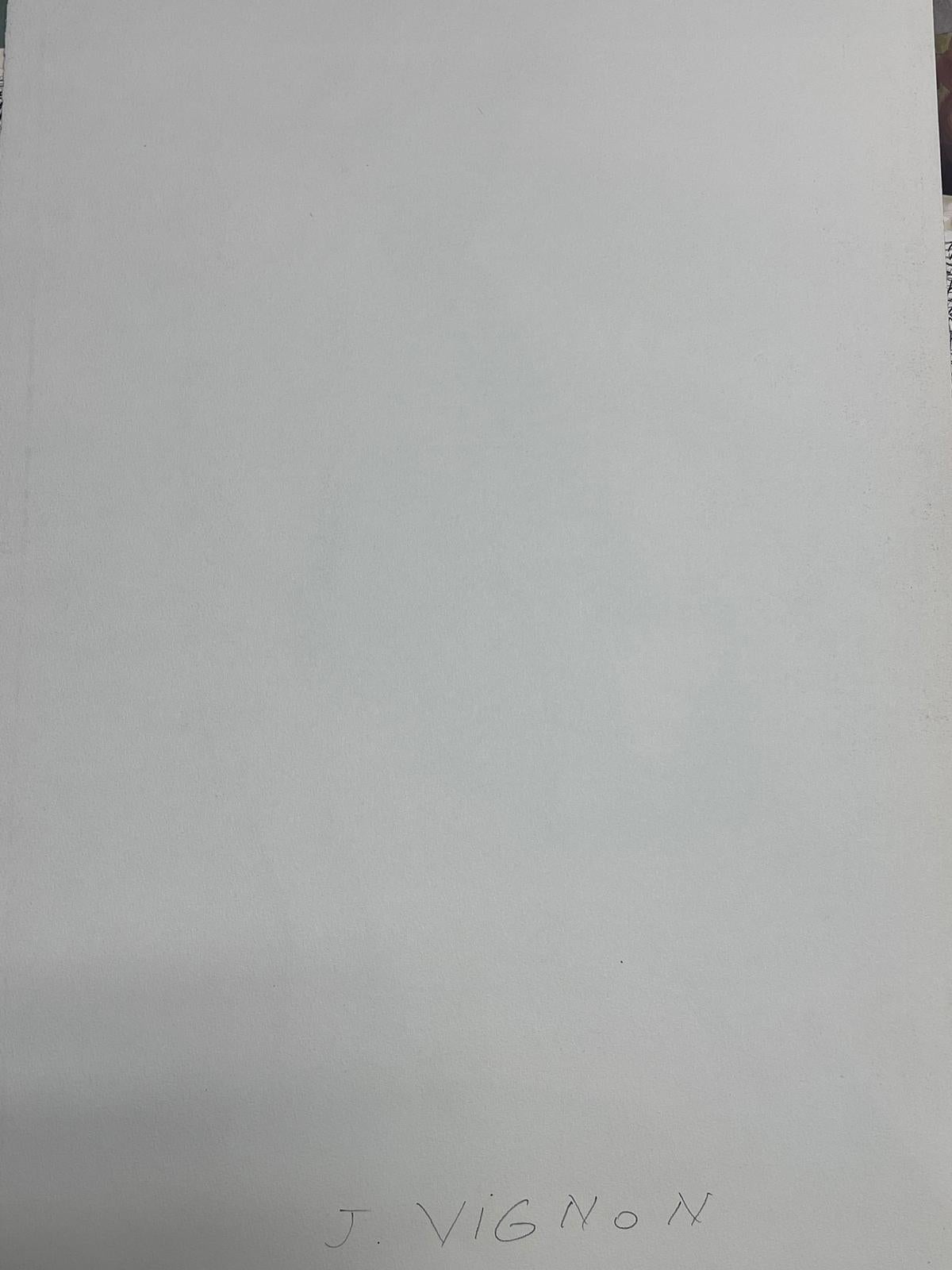 Disegno espressivo a penna e inchiostro di una donna nuda seduta Schizzo francese in vendita 1
