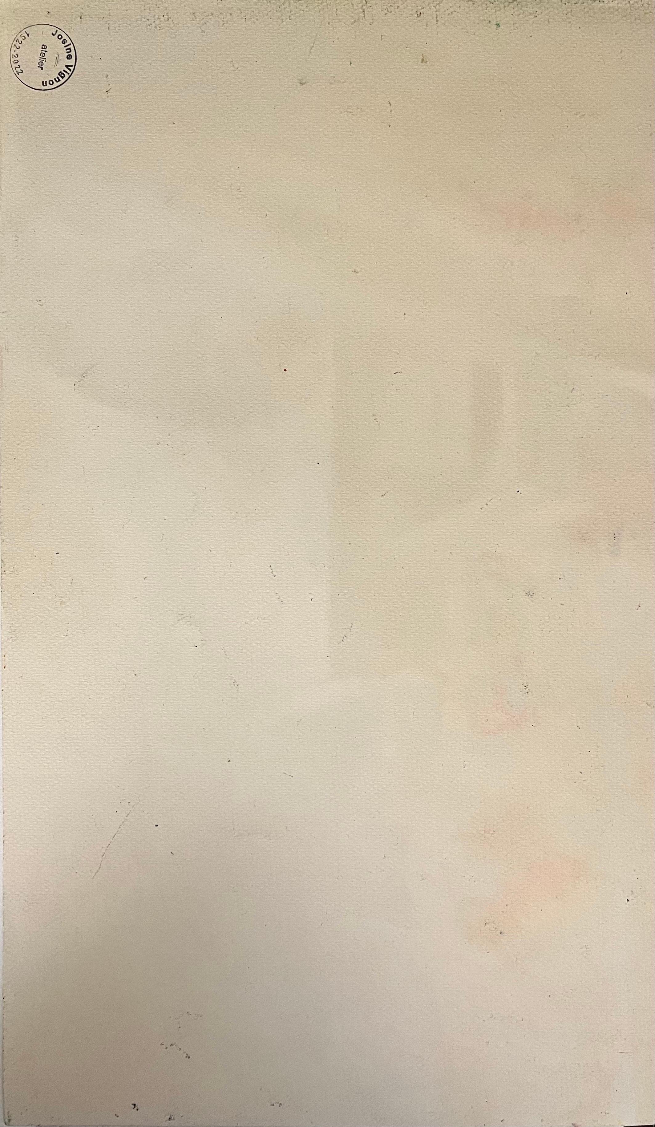 Pittura impressionista francese a pastello Chateau illuminato dal sole lungo il sentiero Paesaggio in vendita 3