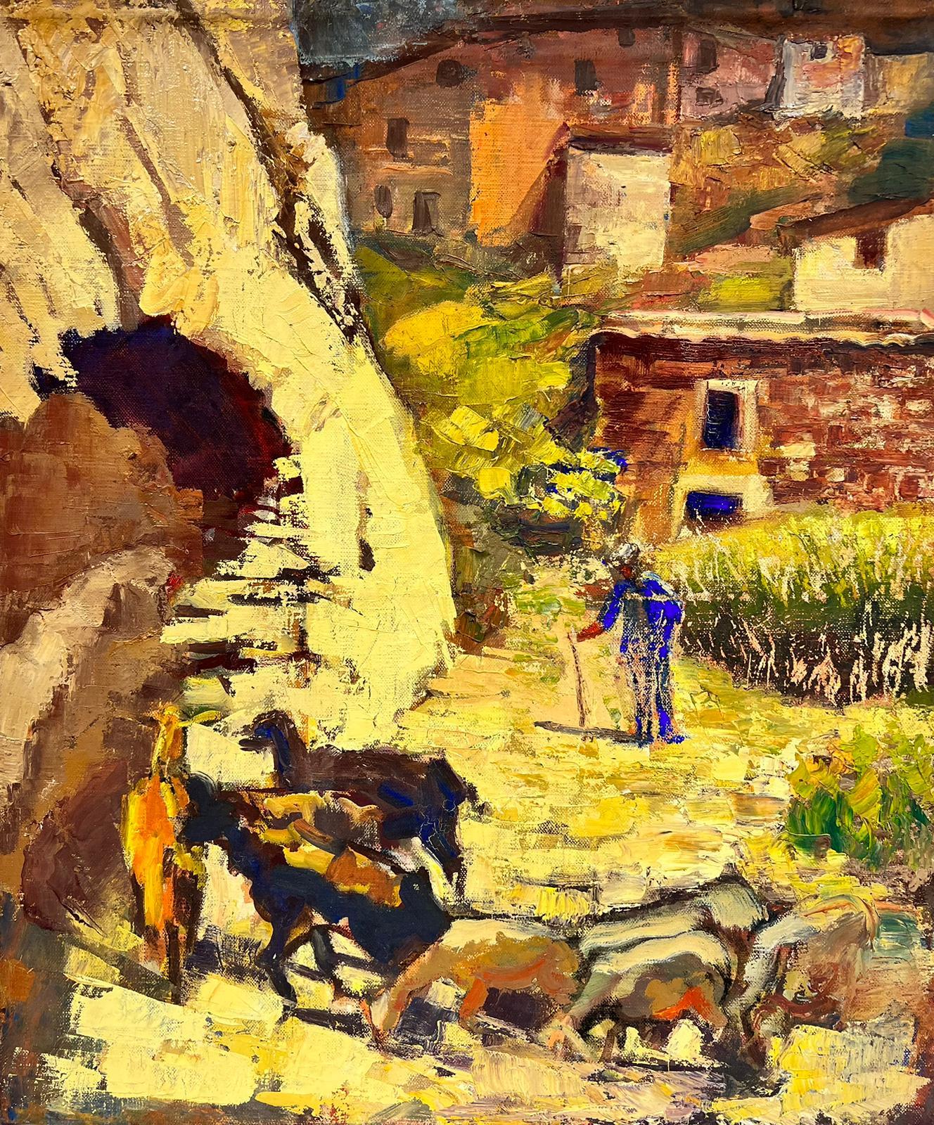 Herding The Fleet Of Animals French Impressionist Thick Oil Impasto