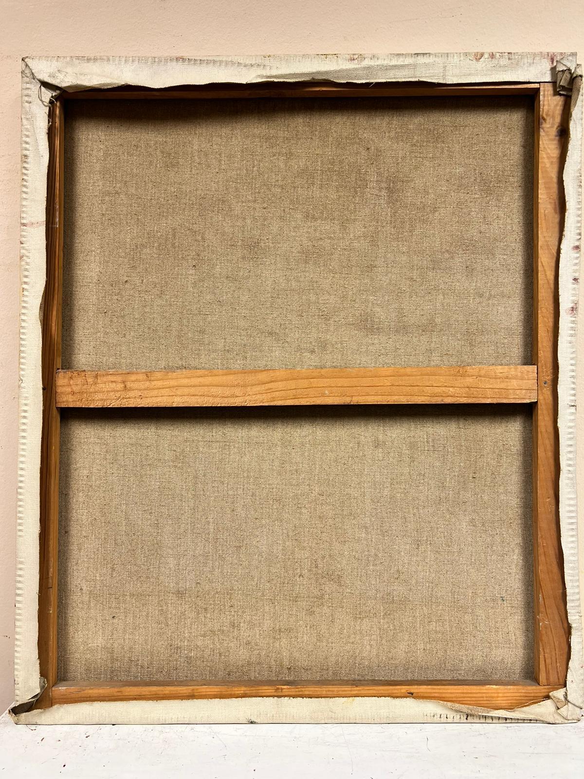 Puerto de Marsella 1960s Óleo Impresionista Francés Color Naranja Quemado Siena Ocre en venta 4