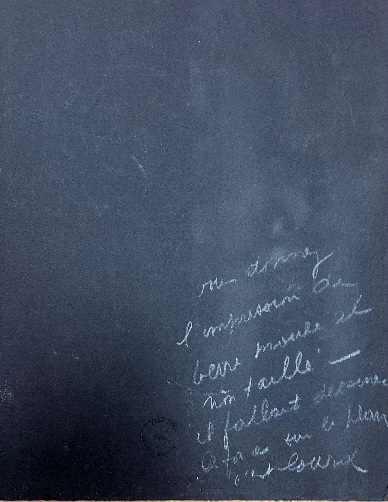 Adorno De Cristal Francés De Mitad De Siglo En Caja Amarilla Pintura Al Guache - Painting Impresionista de Josine Vignon