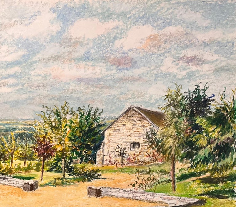 Josine Vignon - Mid Century French Original Pastel Drawing of