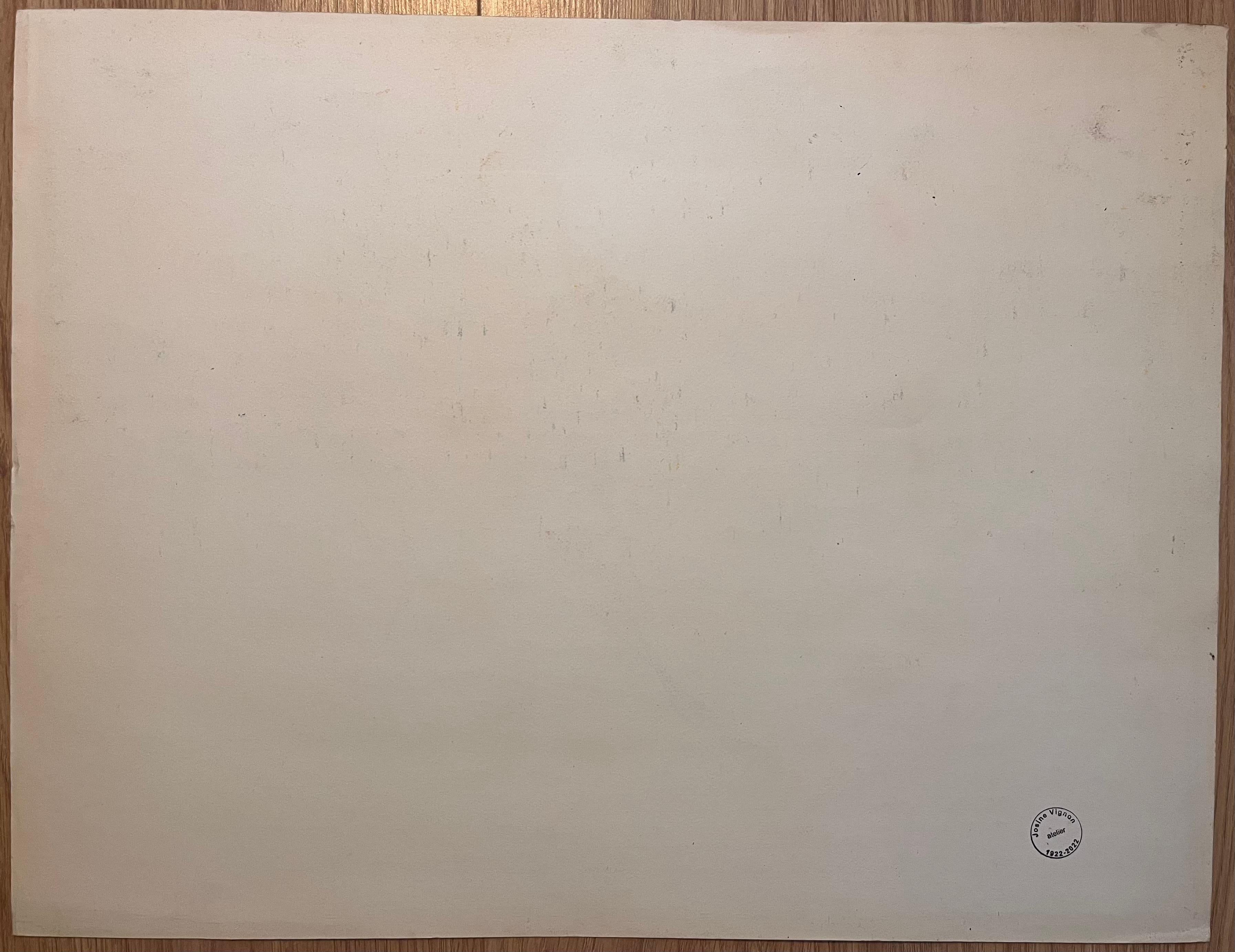 Mid Century French Original Pastel Drawing of Sunlit Woodland and Village For Sale 2