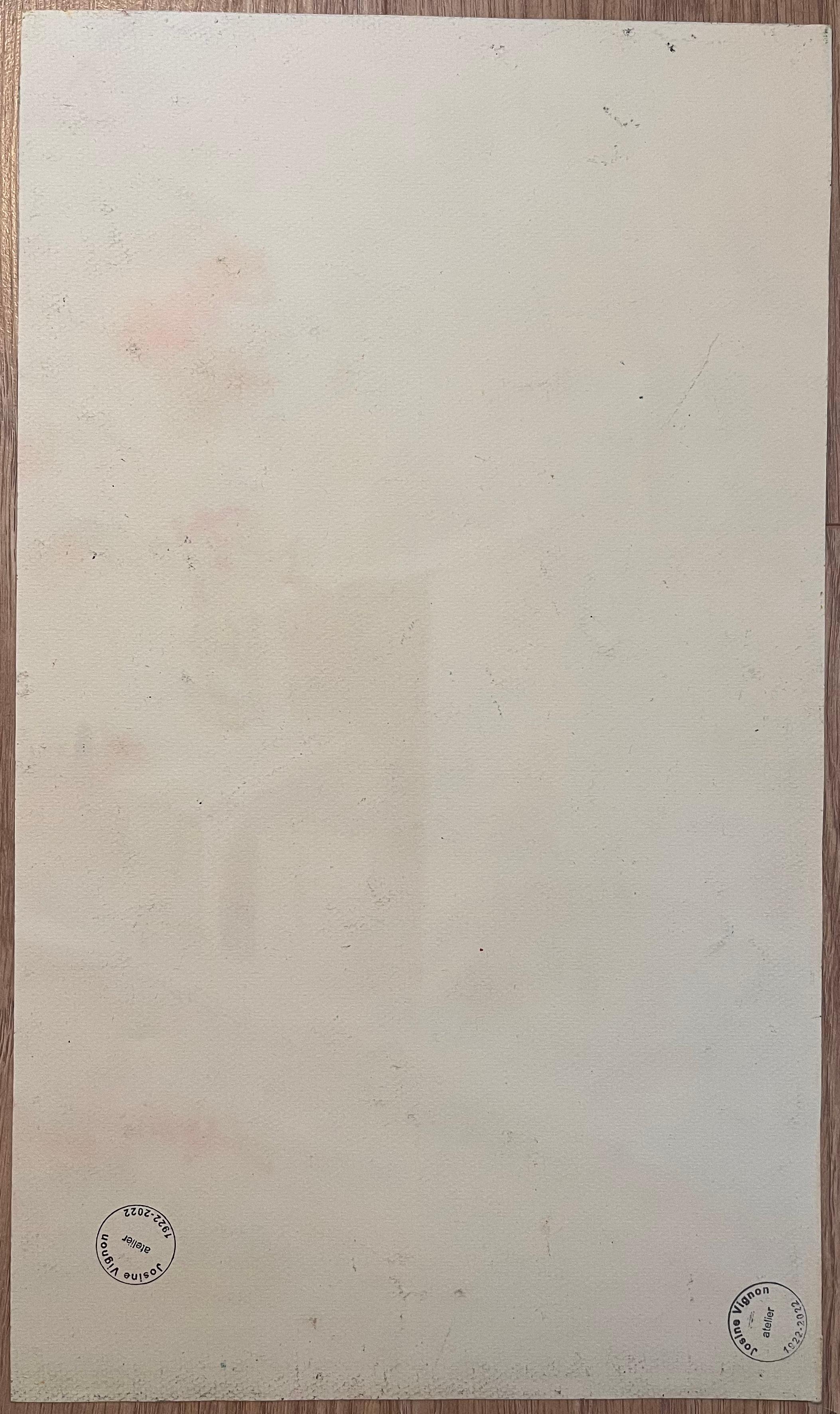 Französisches Original-Pastellgemälde der sonnenbeschienenen Landschaft der Provence aus der Mitte des Jahrhunderts im Angebot 3
