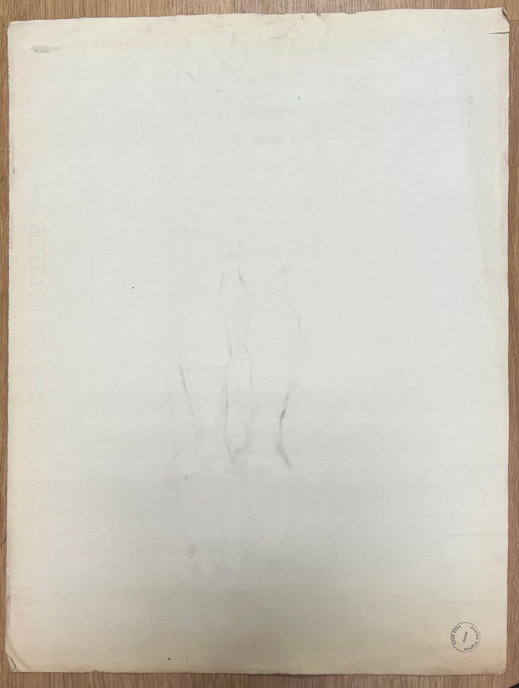 Titel: Französische Männerstudie aus der Jahrhundertmitte

Künstlerin: Josine Vignon (Französisch 1922-2022)

Medium: Bleistift/ Zeichenkohle auf Künstlerpapier

Größe: 25 (Höhe) x 19 (Breite)

Gestempelt: Verso

Zustand: Gut

Provenienz: Alle