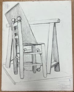 Mid Century French Study of a Chair and Geometric Arrangement