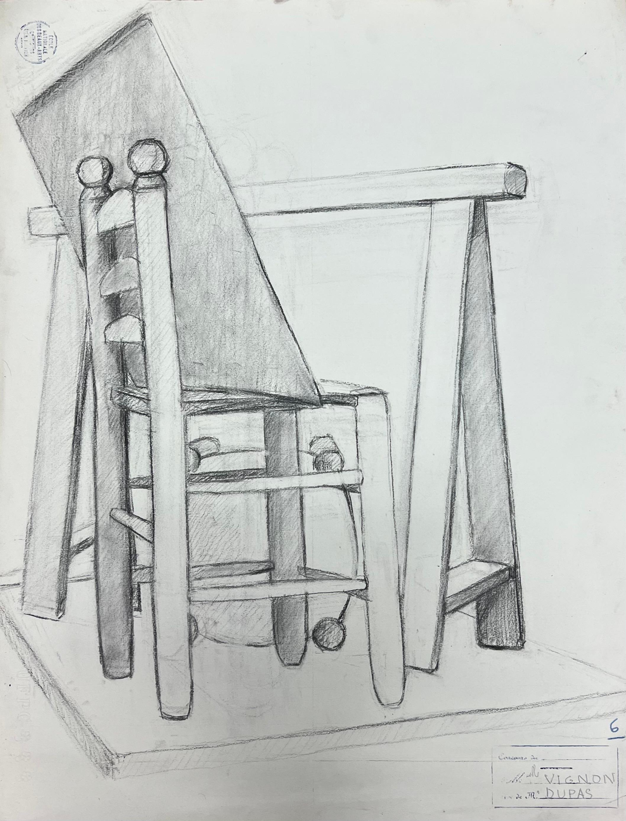Mid Century French Study of a Chair and Geometric Arrangement