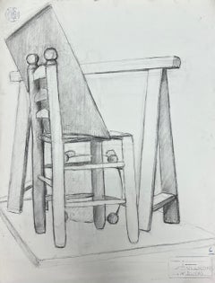 Mid Century French Study of a Chair and Geometric Arrangement