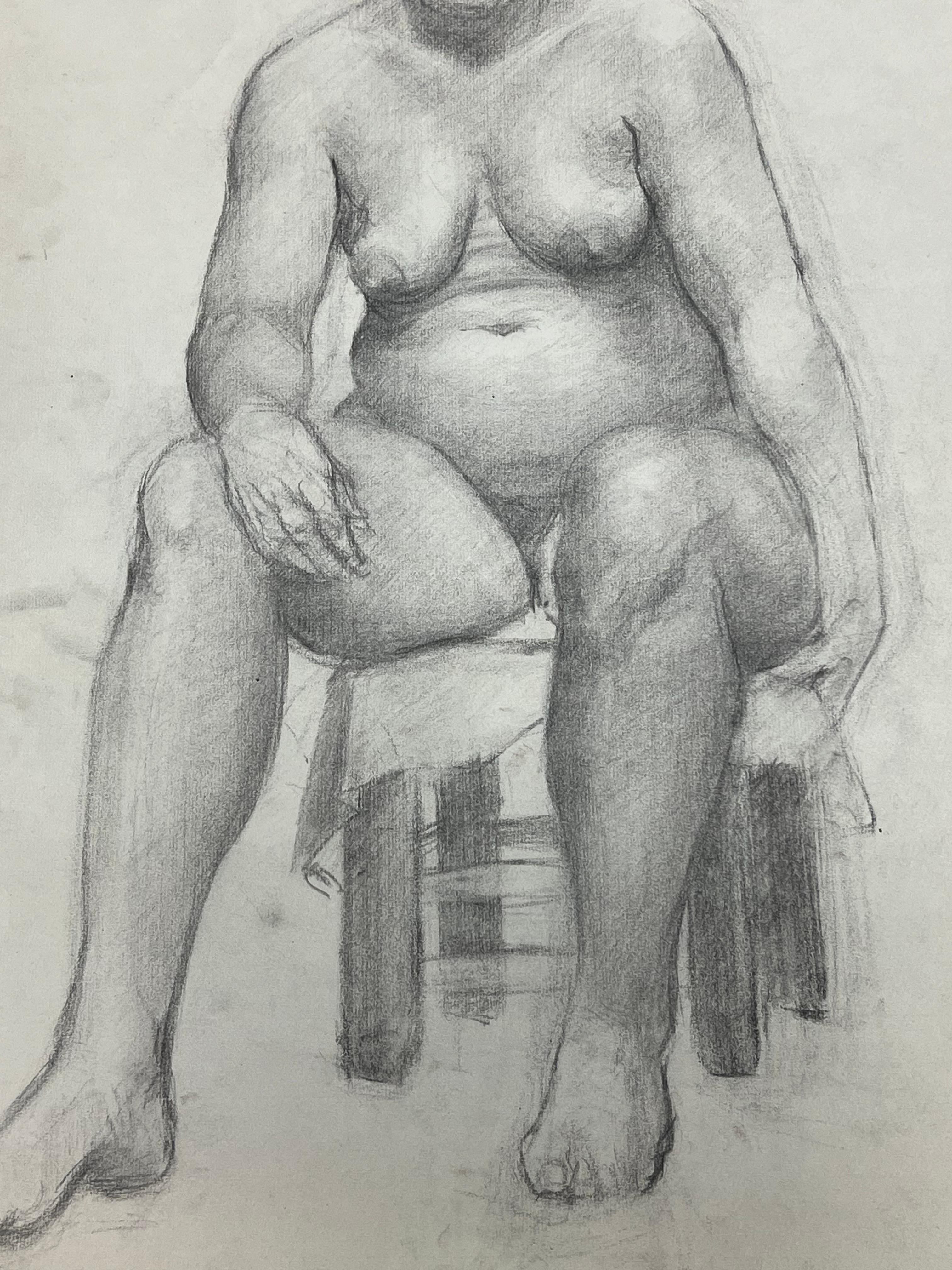 Title: Mid Century French Nude Study

Artist: Josine Vignon (French 1922-2022)

Medium: Pencil/ charcoal on artists paper, double sided 

Size: 25 (height) x 19 (width)

Stamped: Verso

Condition: Good

Provenance: All the paintings we have by this