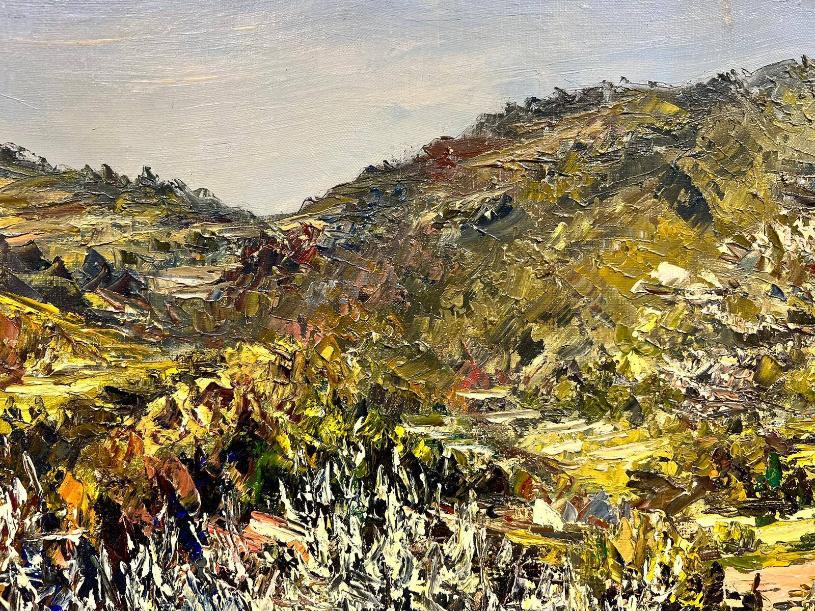 Olivi in Provenza Olio francese post impressionista firmato anni '60 - Painting di Josine Vignon