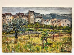 Olive Trees in Provence French Post Impressionist Signed Oil 1960's