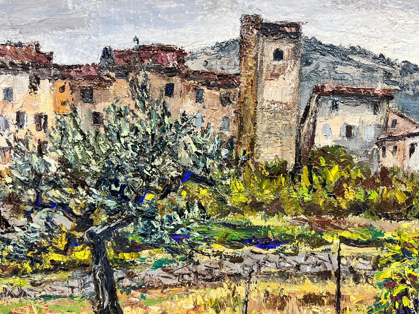 Olive Trees in Provence French Post Impressionist Signed Oil 1960's For Sale 4