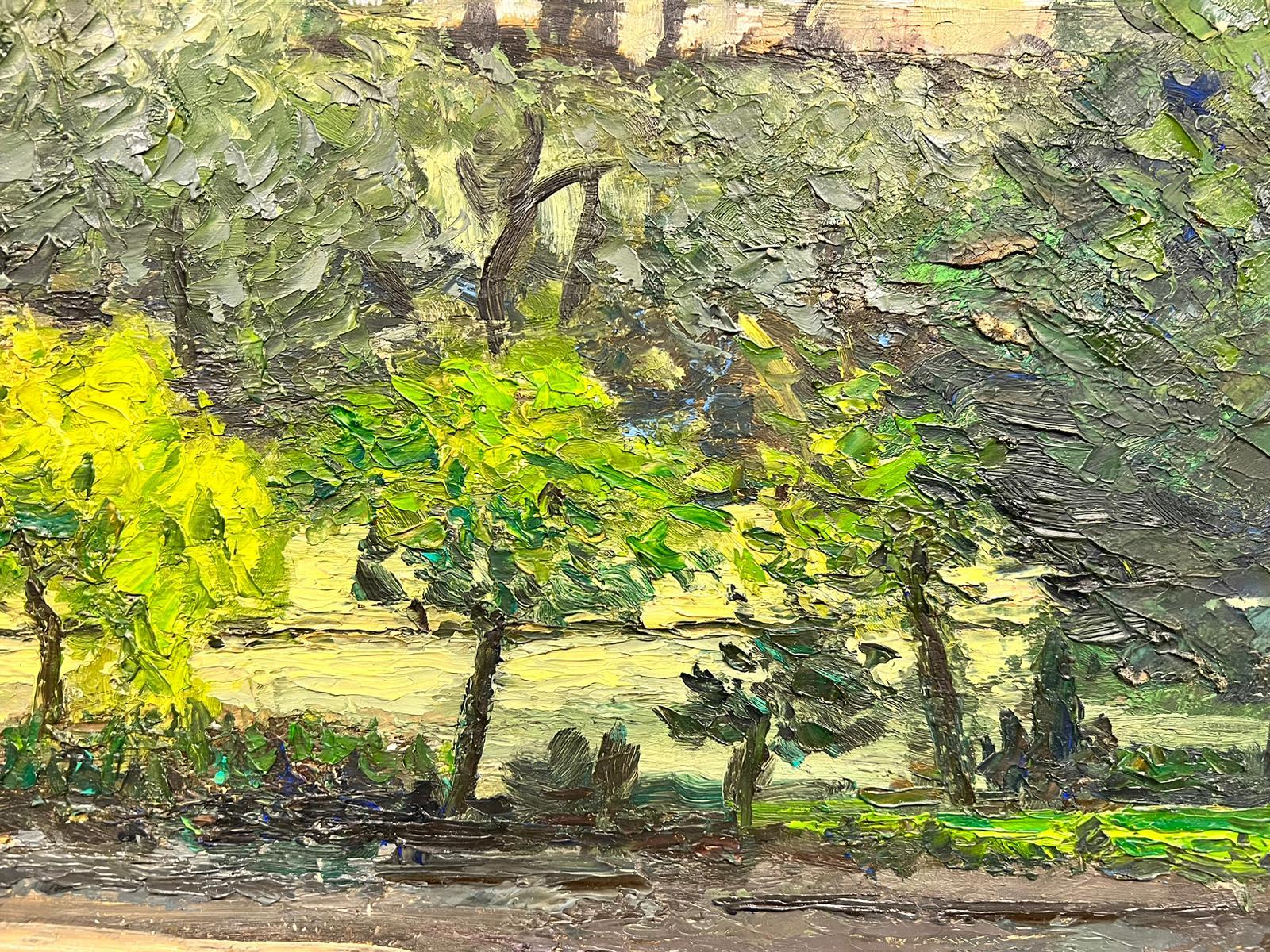 Spring Time Down By The Peaceful River Thick Oil Impasto Landscape For Sale 1