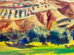 Wild Horses In A French Summer Field Thick Oil Impasto