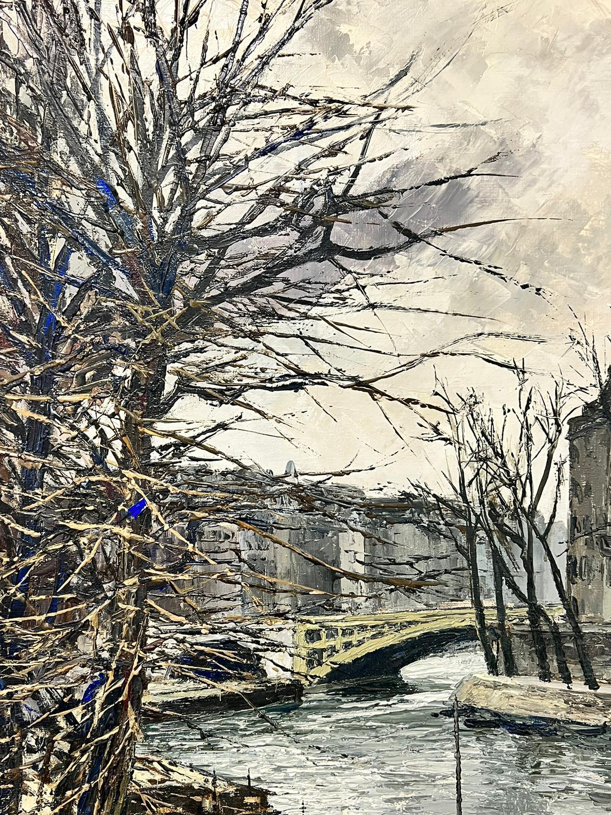 Winter in Paris
signed by Josine Vignon (French 1922-2022) 
oil painting on canvas, unframed
inscribed verso
canvas: 36 x 29 inches
very good condition
provenance: the artists estate, Paris

Josine Vignon (1922-2022) was a French artist living on