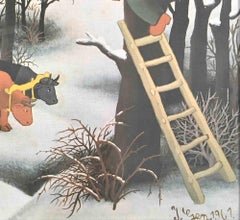 Winter Landscape - Offset and lithograph after Josip Generalic - 1961