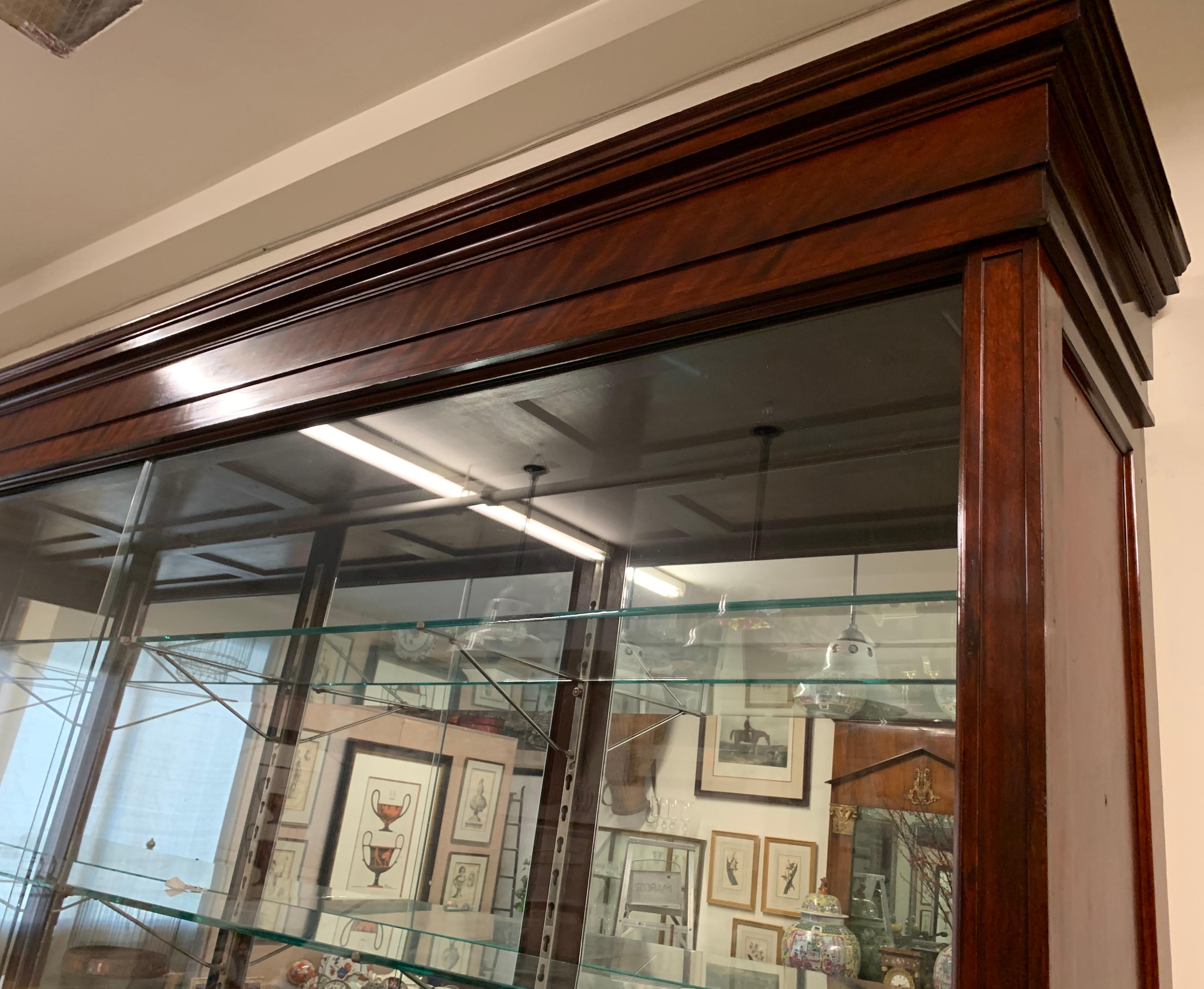Display Cabinet-Glass, Brass & Mahogany by The Joslin Showcase Company of Boston For Sale 3