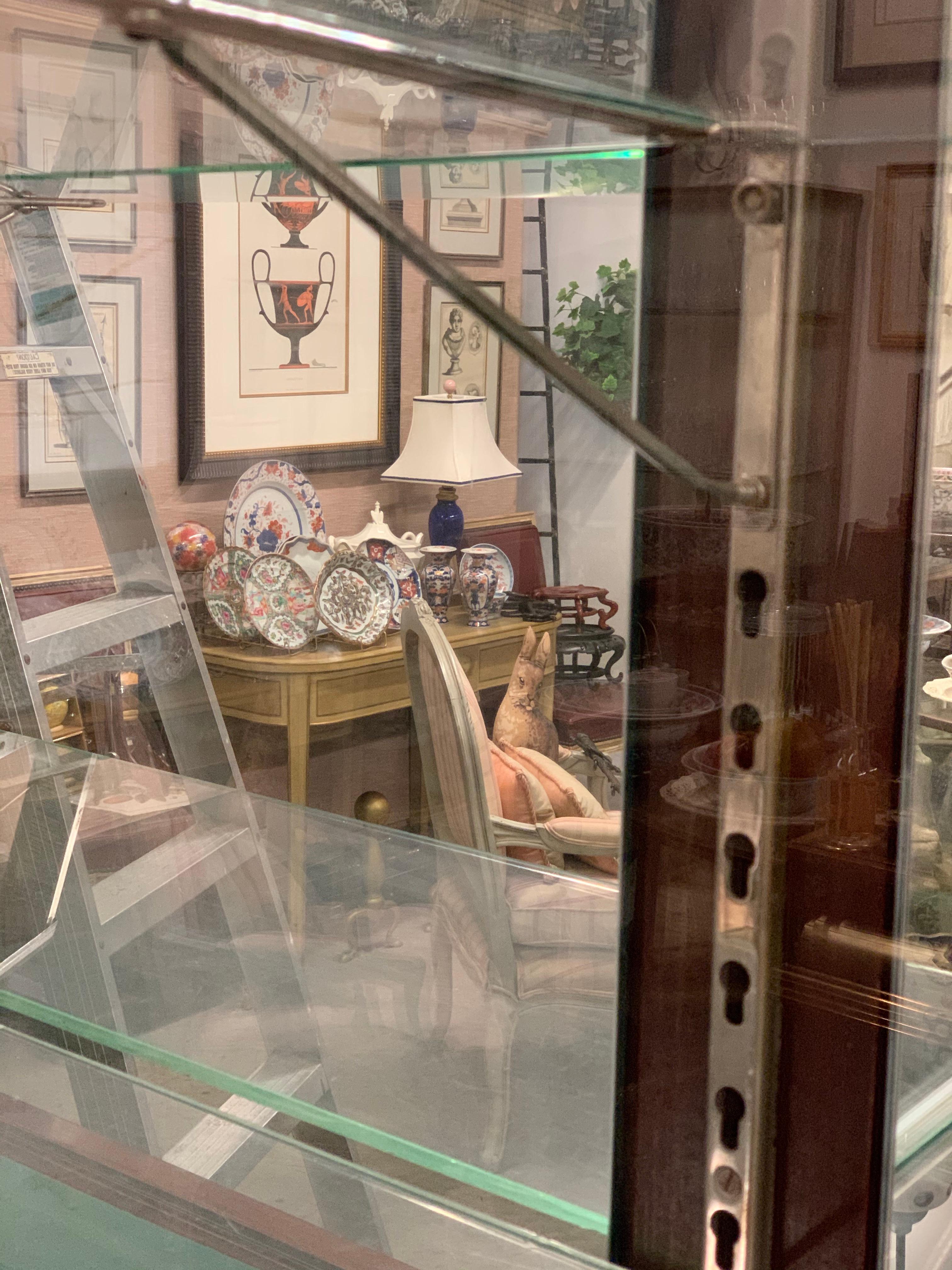 Display Cabinet-Glass, Brass & Mahogany by The Joslin Showcase Company of Boston For Sale 5