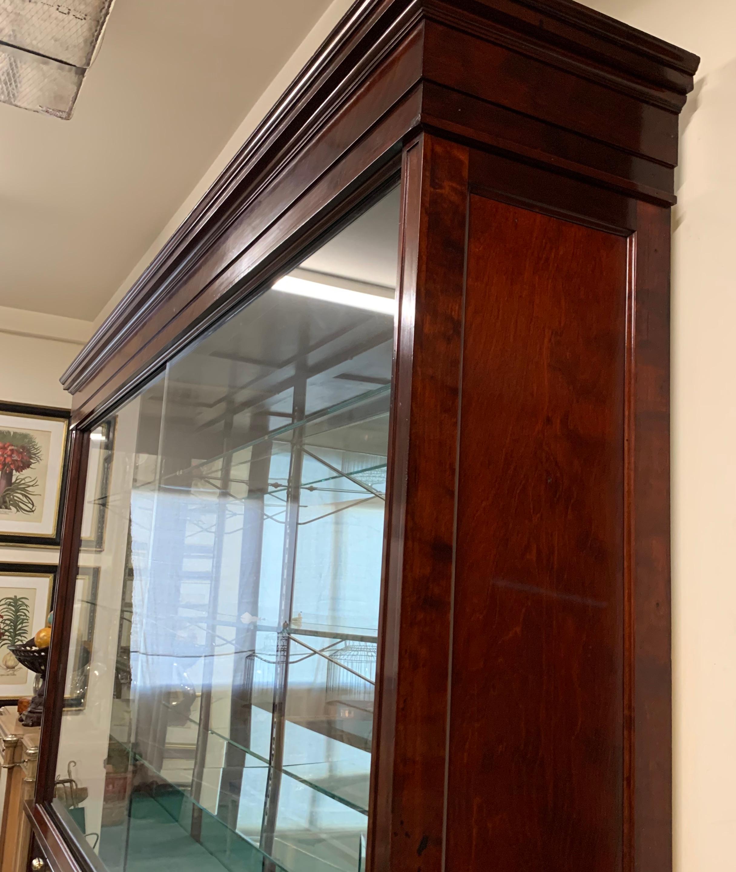 Display Cabinet-Glass, Brass & Mahogany by The Joslin Showcase Company of Boston For Sale 2