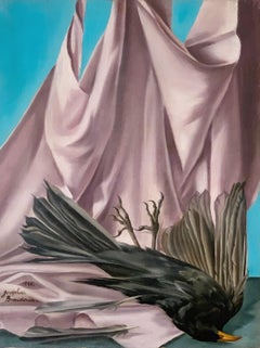 Poetry of the bird, surrealist drawing, 1948