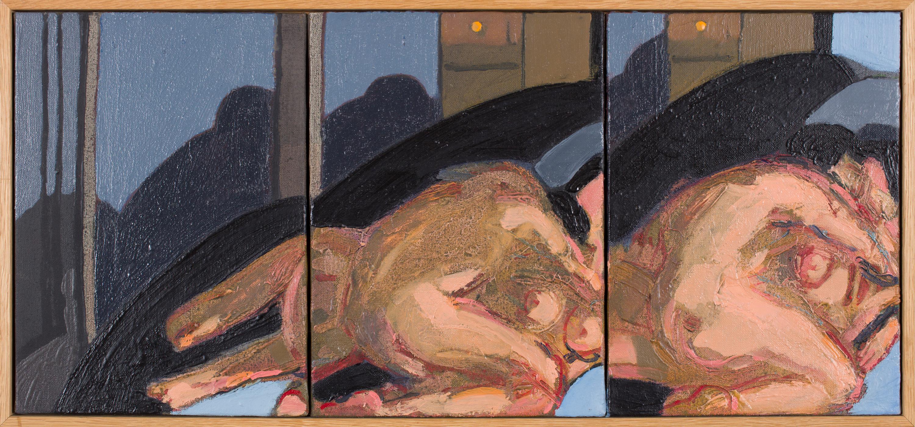 Josquin Pouillon Nude Painting - Little Love Stories III - Triptych