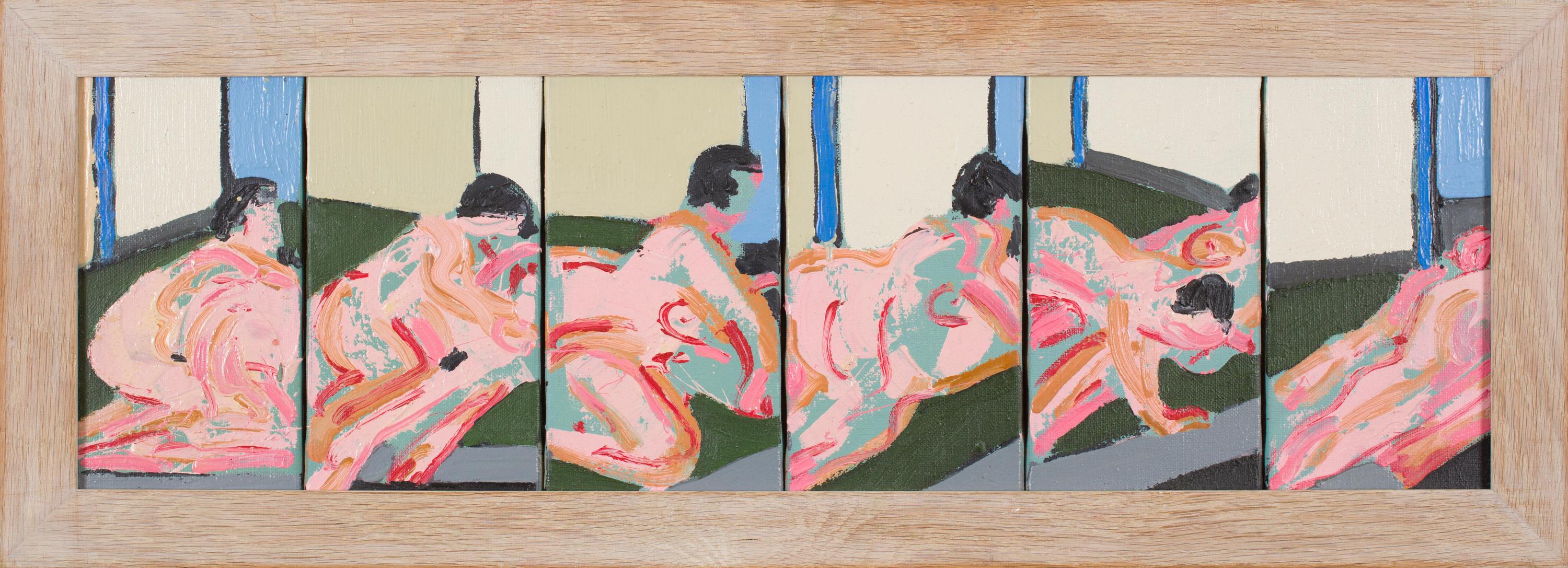 Josquin Pouillon Nude Painting - Little Love Stories IV - Polyptych 
