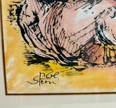 Old City Jerusalem City Walls landscape Scene Painting, Judaica