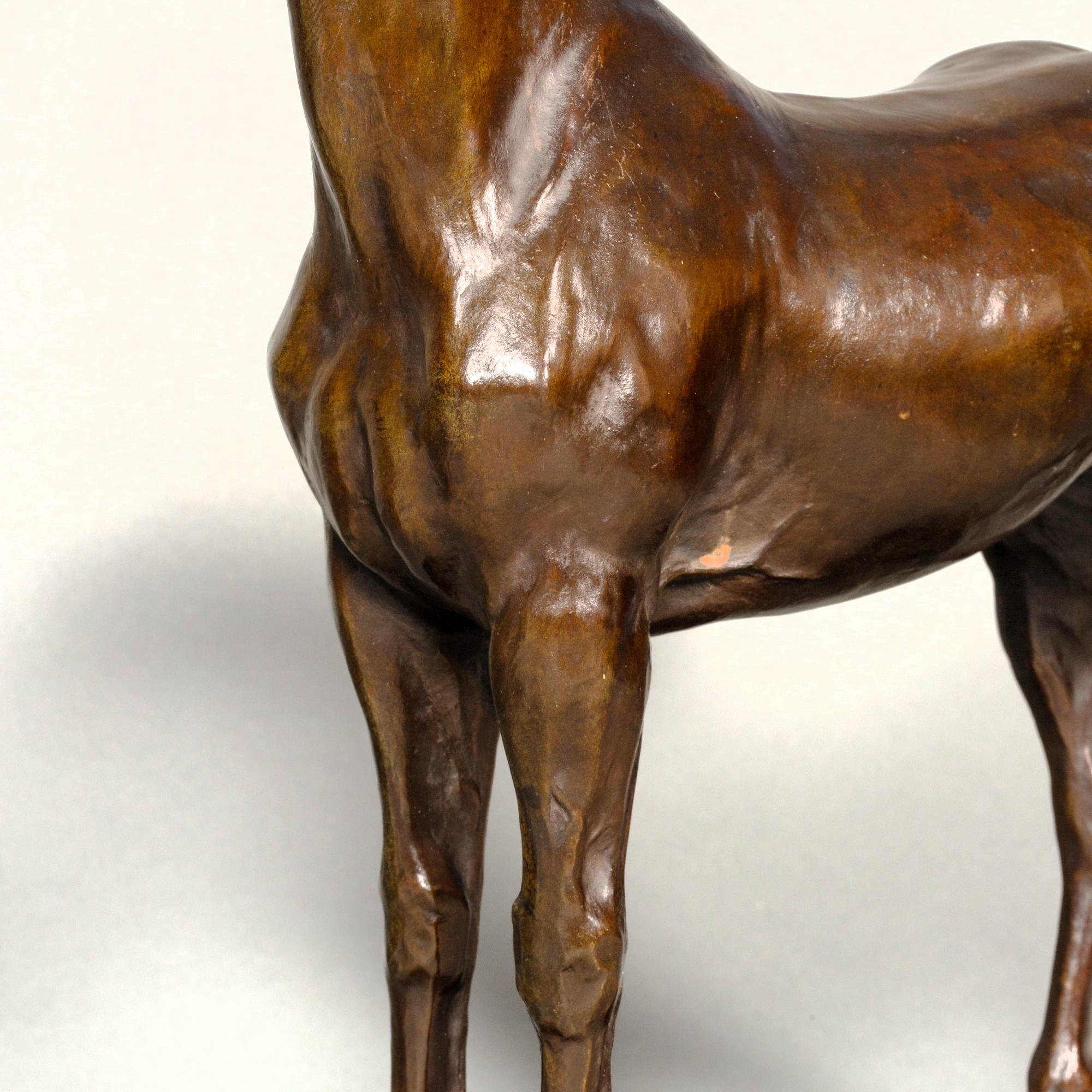 Mare - hunting horse by Josuë Dupon 1864-1935 For Sale 1