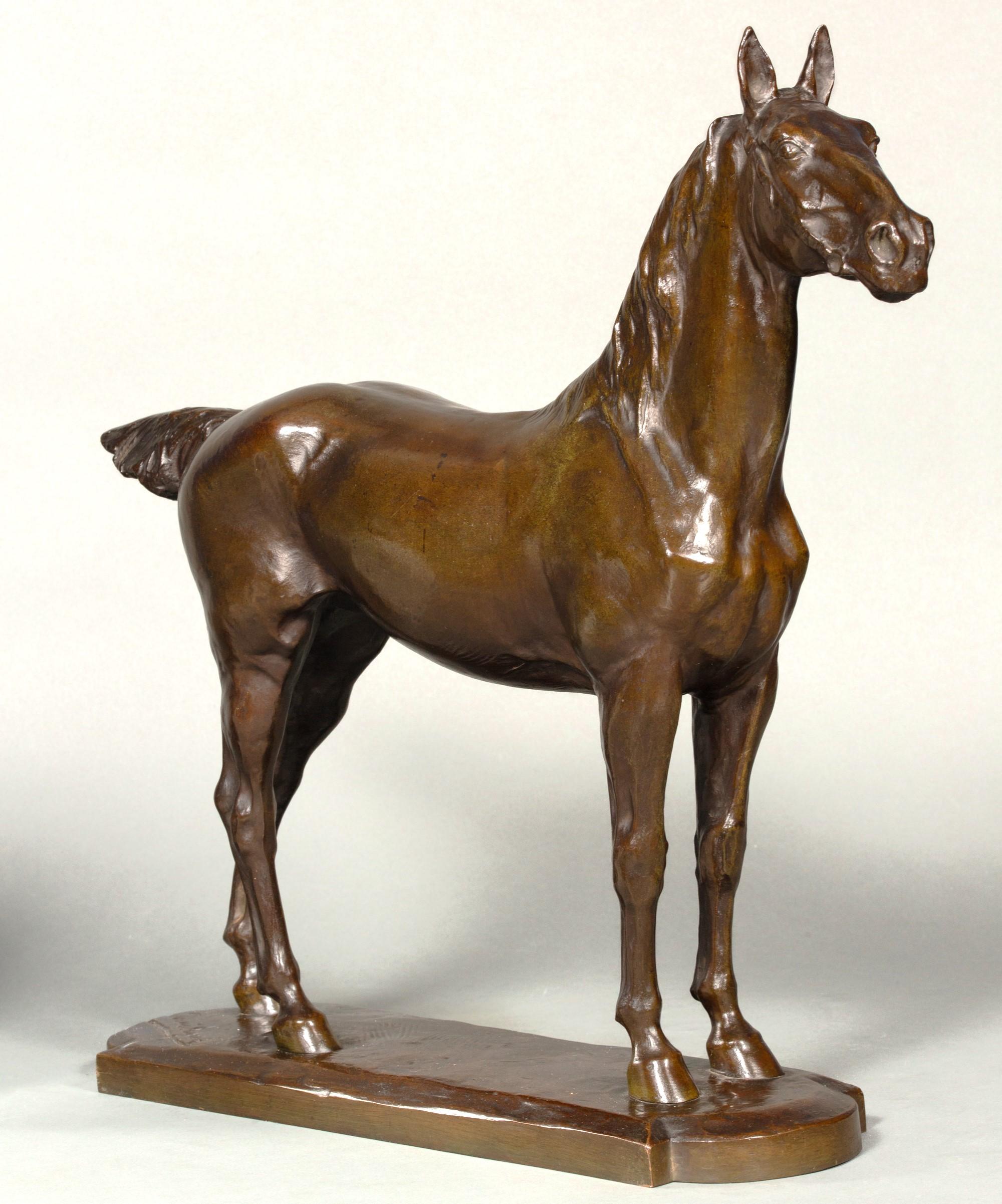 Mare - hunting horse by Josuë Dupon 1864-1935 For Sale 3
