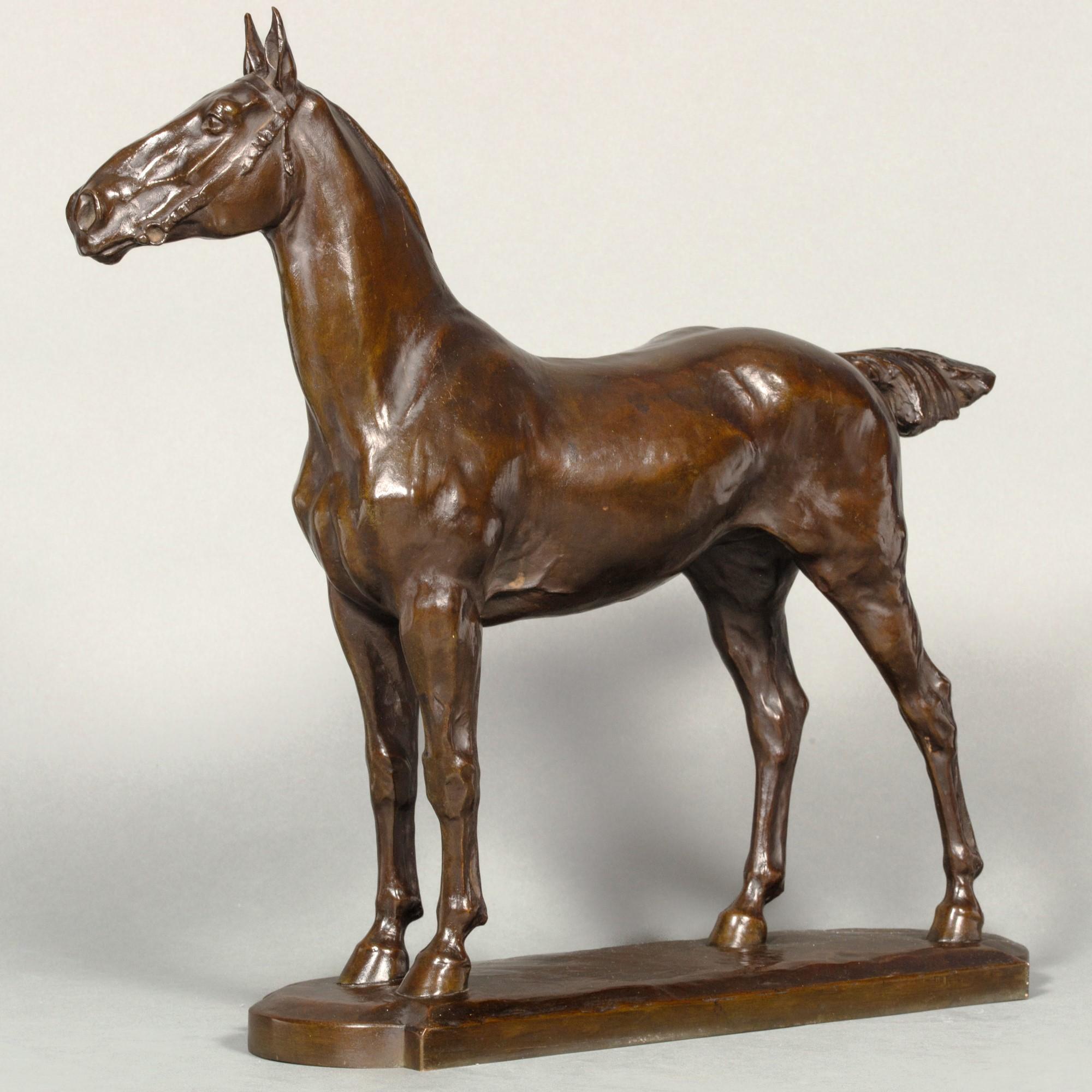 Mare - hunting horse by Josuë Dupon 1864-1935 For Sale 8