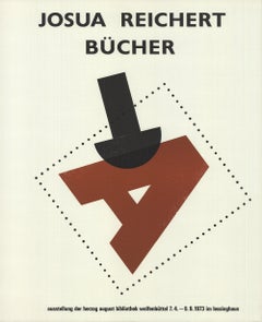 Josua Reichert 'Books' Linocut Print, 1973, Unframed, Excellent