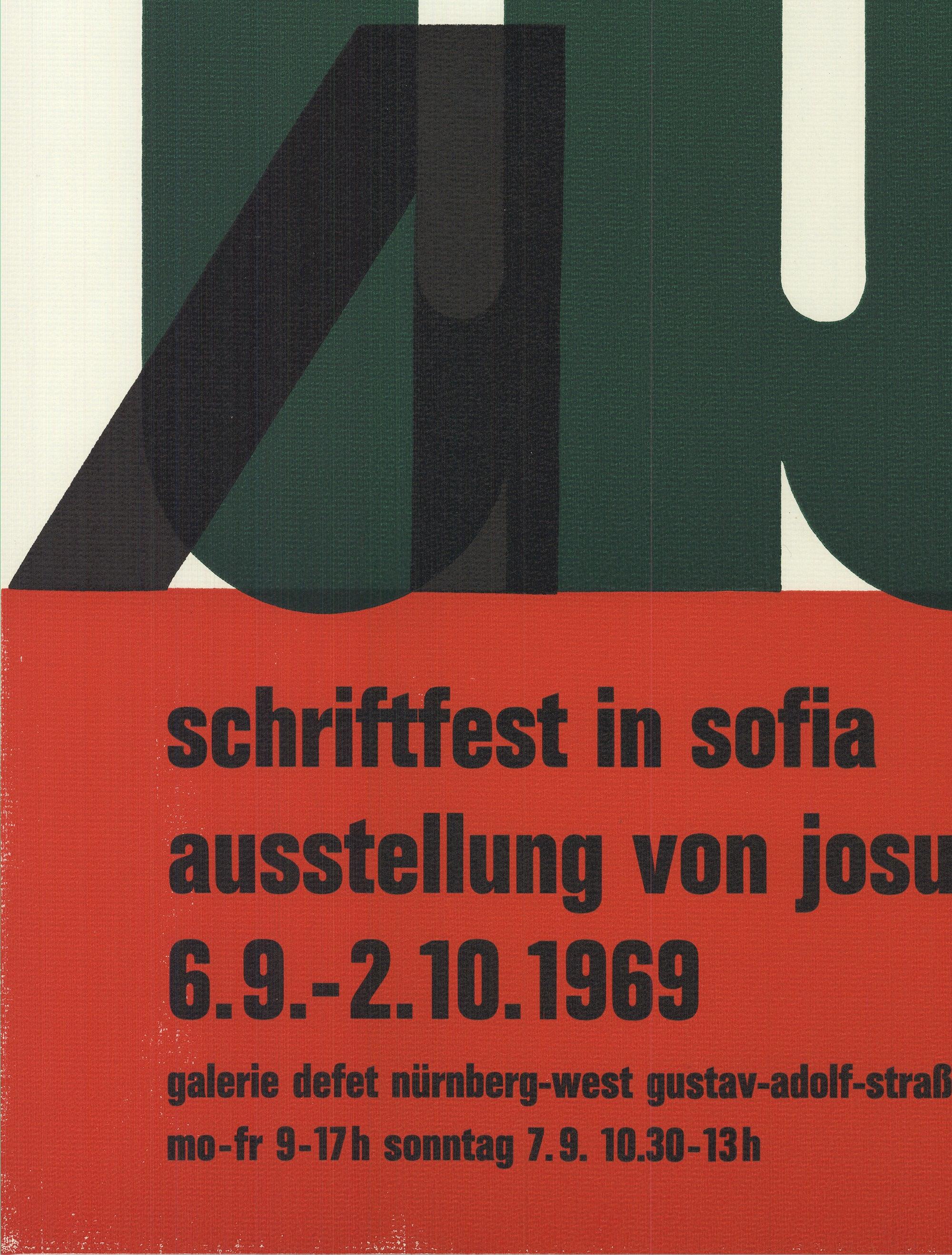 Josua Reichert „Writing Festival in Sofia“ 1969- Linolschnitt im Angebot 2