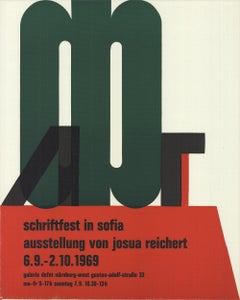 Josua Reichert 'Writing Festival in Sofia' 1969- Linocut