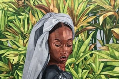 Boubou - 21st Century, Contemporary, Figurative, Portrait, Plants, Women, Africa