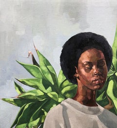 Maya - 21st Century, Contemporary, Figurative Portrait, Woman with Closed Eyes