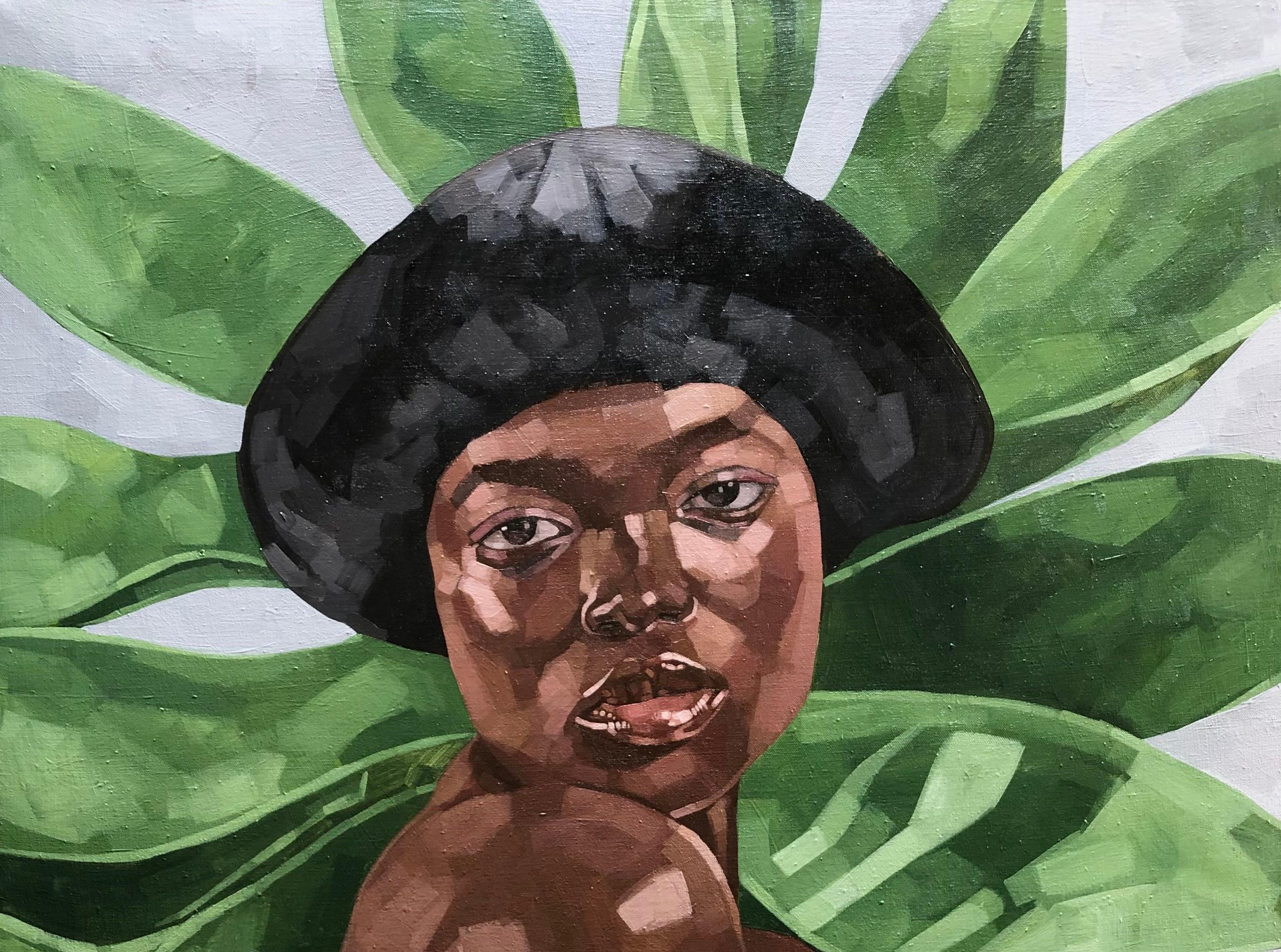 Still Want You - 21° secolo, Contemporaneo, Ritratto figurativo, Donne, Nature - Painting di Josue M Pierre