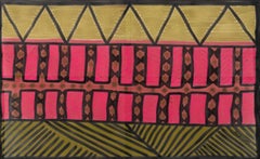 Textile peint abstrait géométrique Josy Bora