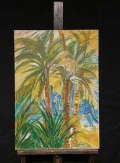 Huge French Surrealist Fantasy Oil Painting