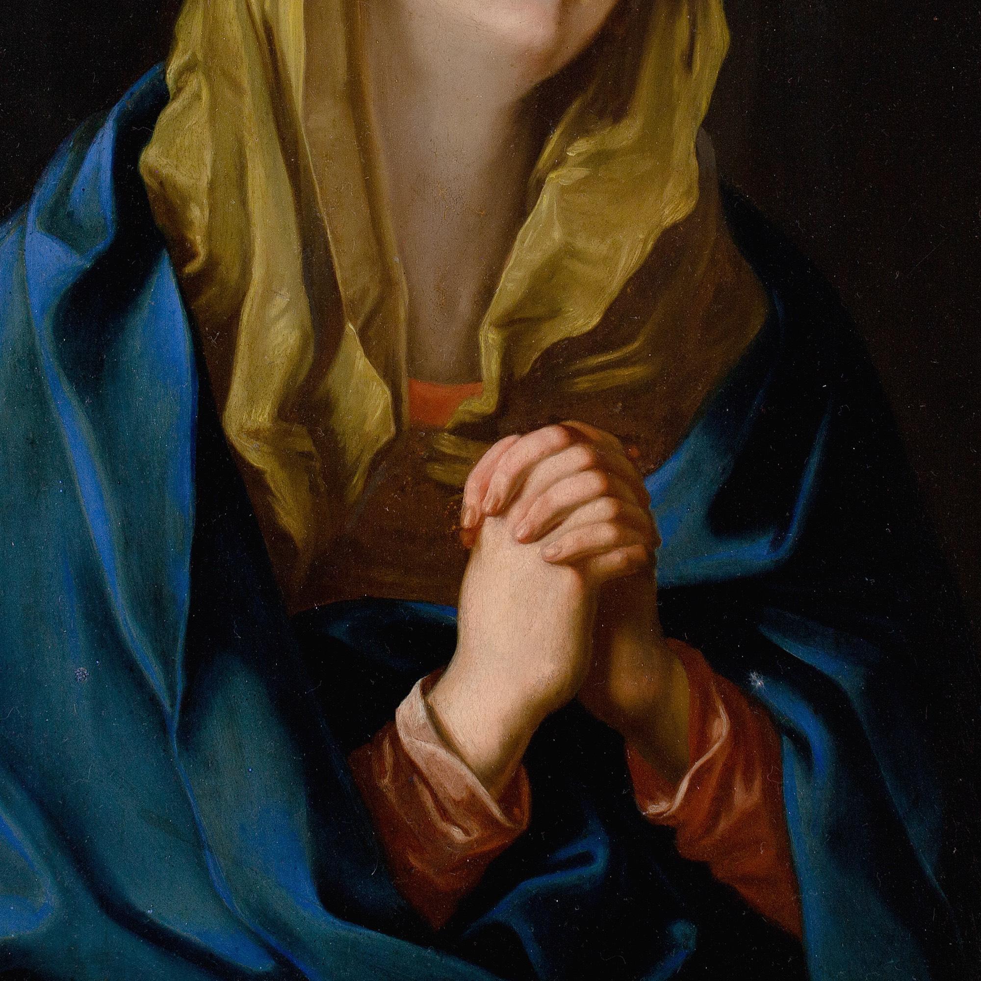 Joszef Schmidt, After Guido Reni Mater Dolorosa, Antique Oil Painting For Sale 5