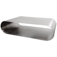 In Stock Jouir Coffee Table in Aluminum Polished, Regular Size by Mtharu