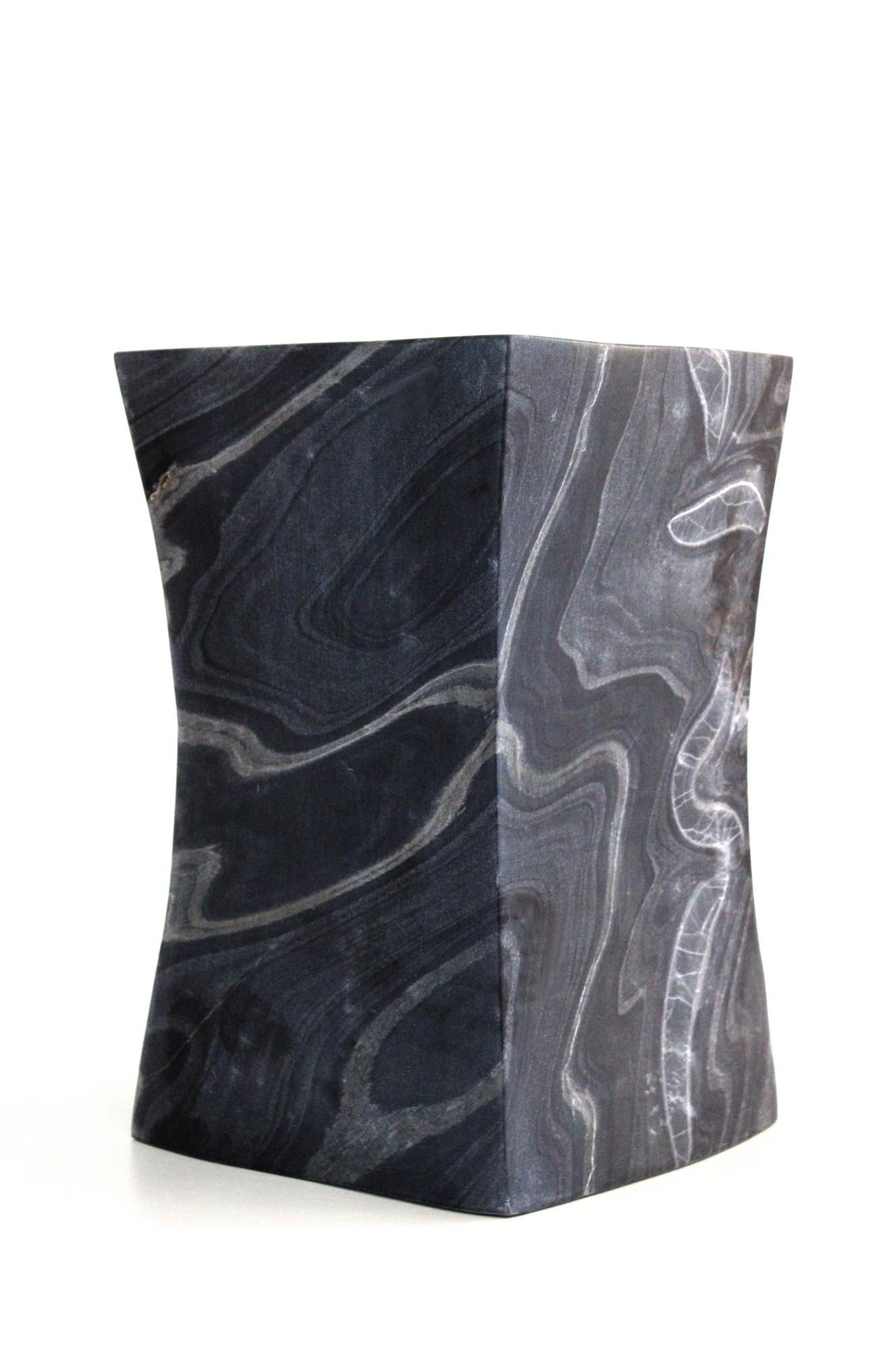 Jour Block Table in Black Marble by Paul Mathieu for Stephanie Odegard In New Condition For Sale In New York, NY