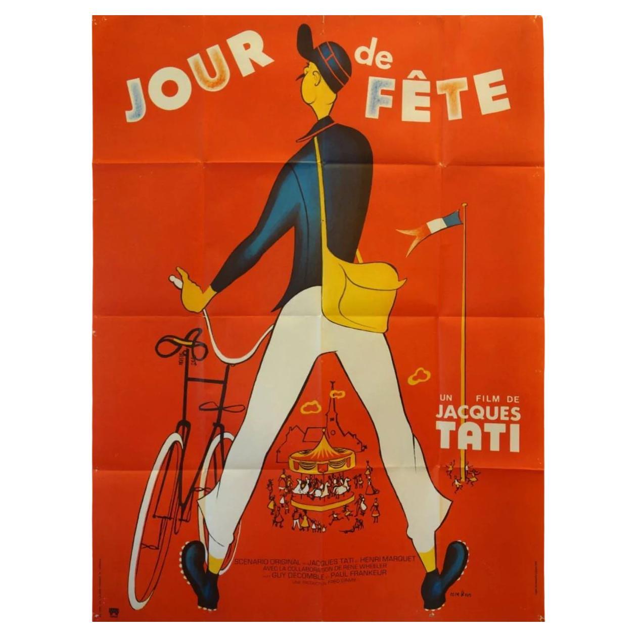 Jour De Fete, Unframed Poster, 1970's RR For Sale