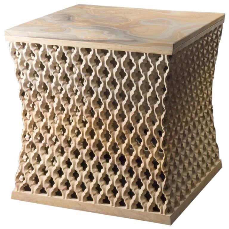 Jour Jali Square Table by Paul Mathiew for Stephanie Odegard For Sale