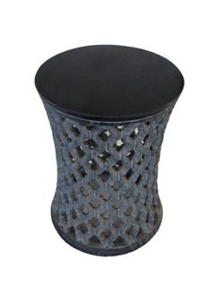 Jour Jali Round Table in Black Marble by Paul Mathieu for Stephanie Odegard