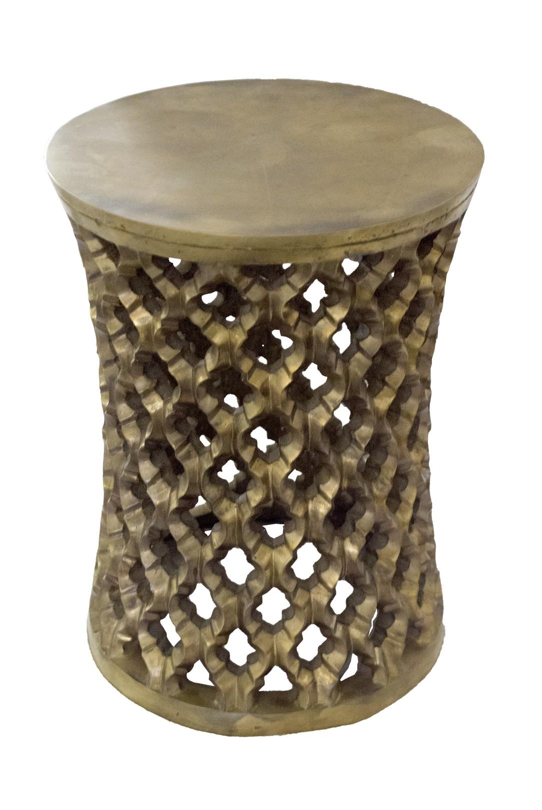 The cast brass version of the reknowned Jali Table which was designed by Paul Mathieu for Stephanie Odegard Collection. Like the original marble tables, these cast tables are a statement piece. 
 

Jour Round Jali Table Brass
Size- 12