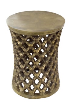 Jour Round Jali Table Brass by Paul Mathieu for Stephanie Odegard