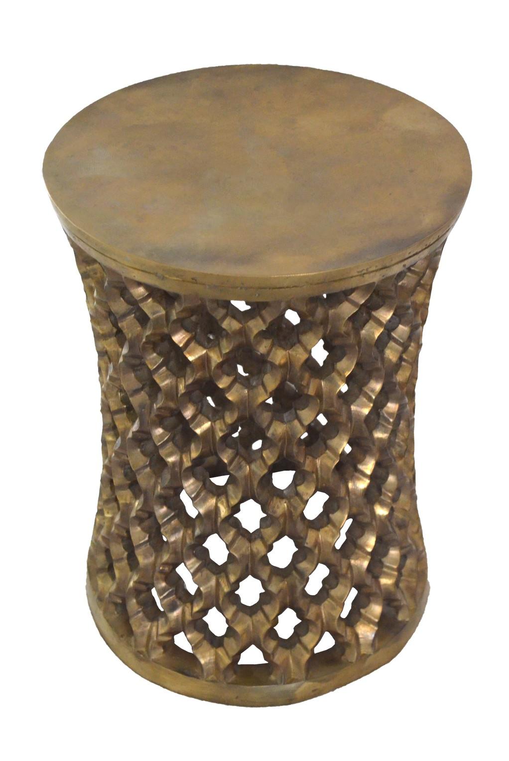 Other Jour Round Jali Table Brass by Paul Mathieu for Stephanie Odegard For Sale
