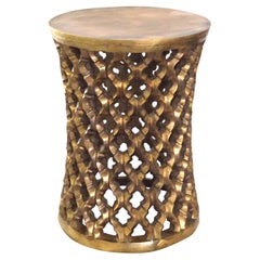 Jour Round Jali Table Brass by Paul Mathieu for Stephanie Odegard