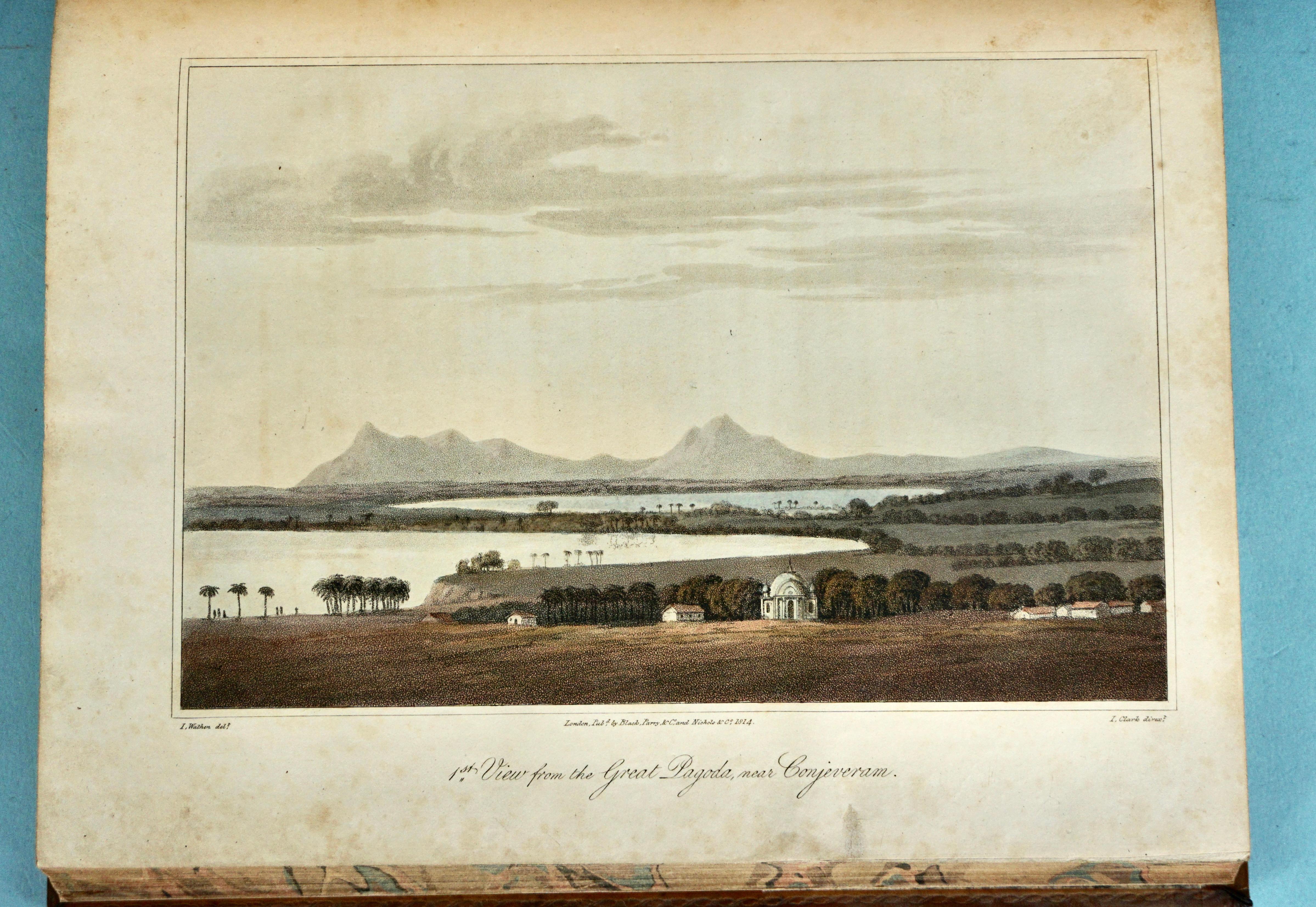 19th Century Journal of a Voyage to Madras and India in 1812-1813 with 24 Hand Colored Prints