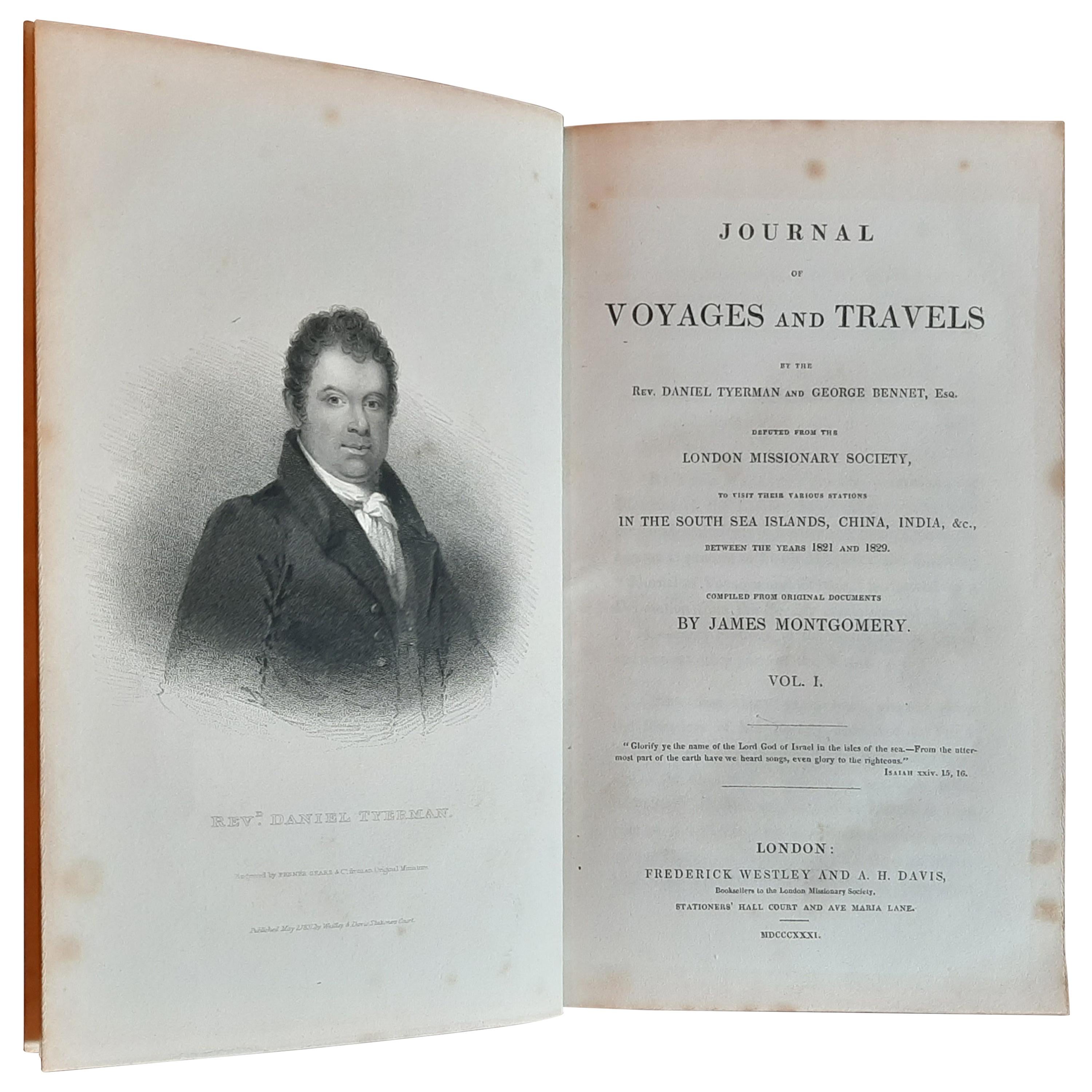 Journal of Voyages and Travels '2 Vol.' by Tyerman & George Bennet, '1831'